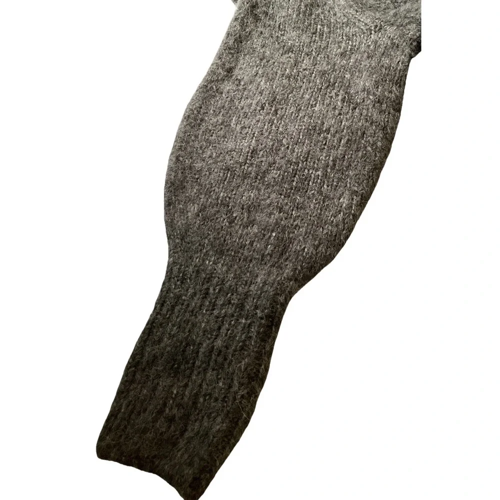 H&M Womens XS Grey Sweater Soft Warm Pullover Acrylic‎ & Alpaca Cowl Neck